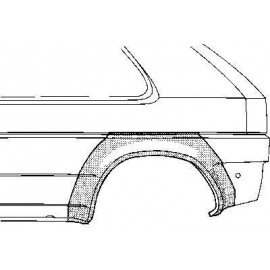 Arc d'aile arrière gauche pour Ford Fiesta de 1989 à 1996 (version 3 portes)