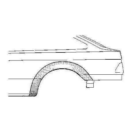 Arc d'aile arrière gauche pour Ford Sierra 4 portes du 09/1982 à 1993