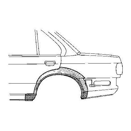 Arc d'aile arrière gauche, 2 portes pour BMW serie 3 E30 d'avant sept 1987 (sauf cabriolet)