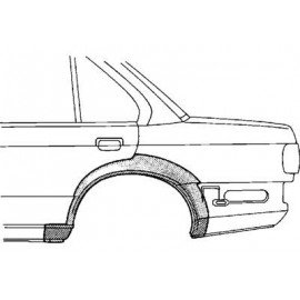 Arc d'aile arrière gauche, 2 portes pour BMW serie 3 E30 d'après sept 1987 (sauf cabriolet)