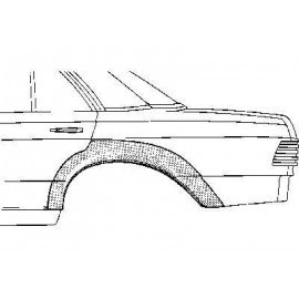 Arc d'aile arrière gauche  pour Mercedes classe E - W123 de 1976 à 1985