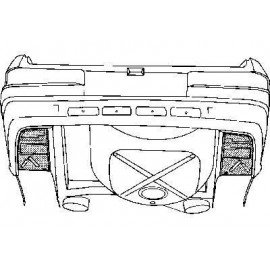 Tôle fond du coffre dessous droit pour Mercedes classe E - W123 de 1976 à 1985