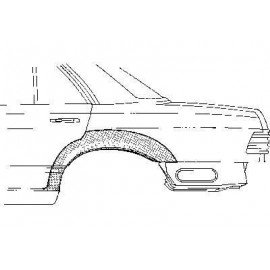 Arc d'aile arrière gauche pour Mercedes classe E - W124 de 1985 à 1995 version 4 portes
