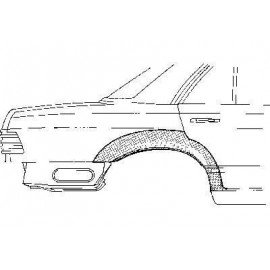Arc d'aile arrière droite pour Mercedes classe E - W124 de 1985 à 1995 version 4 portes