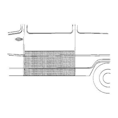Panneau latéral inférieur large (coté gauche) pour Mercedes T1 207 D