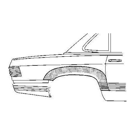 Arc d'aile arrière droite 2 portes pour Mercedes SL - W107 de 1971 à 1989