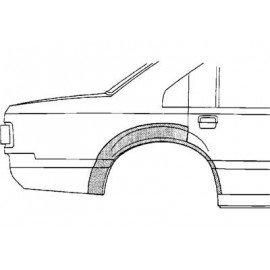 Arc d'aile arrière droit pour Toyota Corolla de 1992 à 1997 version 3 portes