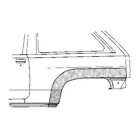 Arc d'aile arrière gauche pour Opel Corsa A version 2/3 portes