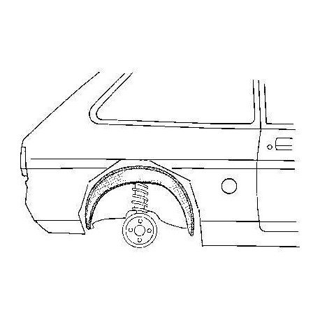 Arc d'aile intérieur arrière droit pour Opel Corsa A version 2/3 portes