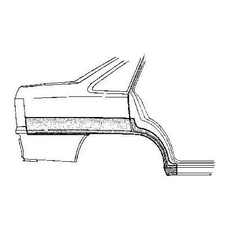 Arc d'aile arrière droite pour Opel Kadett E version 4 portes modèle Berline