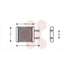 Radiateur Chauffage pour Hyundai Accent version : Toutes  de 1994 à 1999