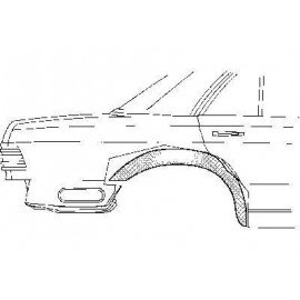 Arc d'aile arriere interieur pour Mercedes classe S W126 de 1979 a 1991