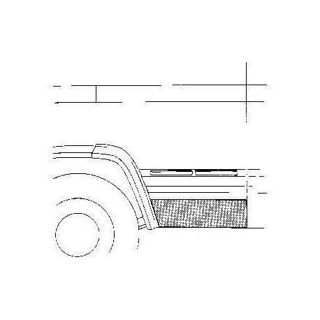 Panneau de porte pour Mercedes 406/608 jusqu'à 1986