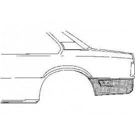 Coin bas d'aile arrière gauche pour Opel Ascona C 5 portes