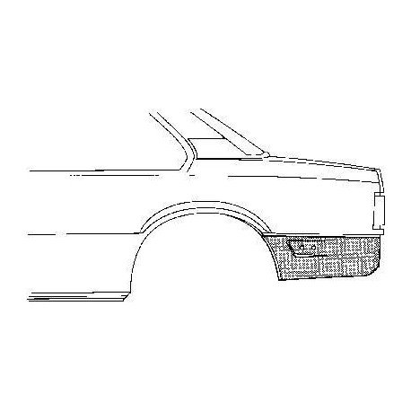 Coin bas d'aile arrière gauche pour Opel Ascona C 5 portes