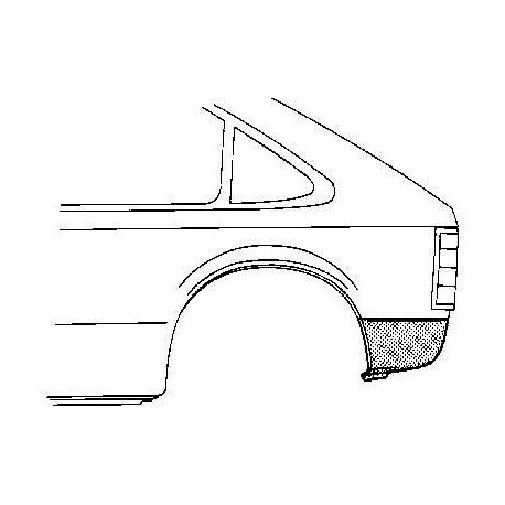 Coin bas d'aile arrière gauche pour Opel Kadett D