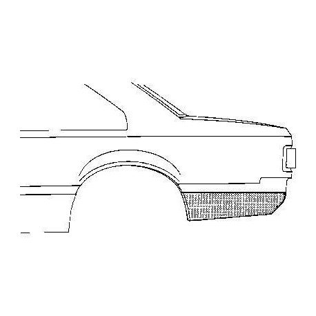 Coin bas d'aile arrière gauche pour Opel Rekord E