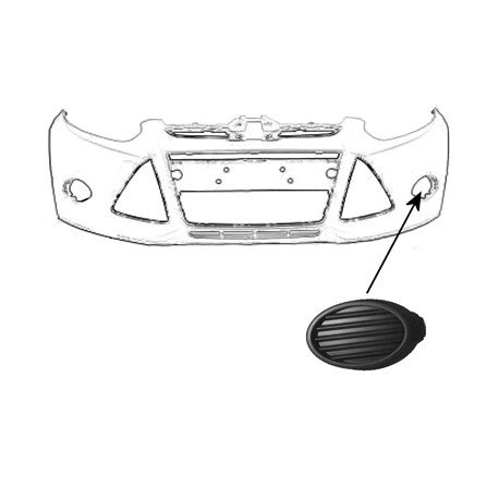 Grille de cache anti-brouillard gauche pour Ford Focus de fév 2011 à 2014