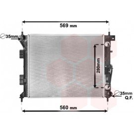 Radiateur moteur pour Hyundai I30 de avril 2012 à 2015 version 1.6 CRDi boite automatique