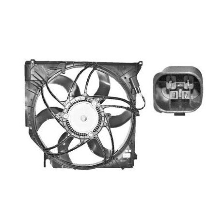 Hélice de ventilateur avec moteur pour BMW X3 E83 de 2004 à 2010 version 2.0i / 2.5i / 3.0i / 2.0D 400w