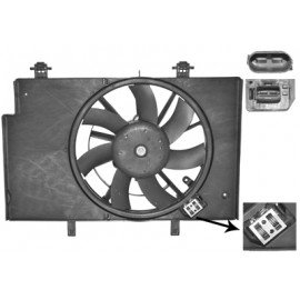 Hélice de ventilateur avec moteur pour Ford B-Max depuis oct 2012 version 1.5 / 1.6 / 1.6TDCi avec clim