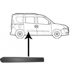 Moulure de porte arrière droite pour Fiat Doblo de 2010 à 2015