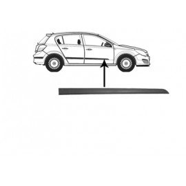 Moulure de porte avant droite noire pour Opel Astra H de mars 2004 à 2010 version 4 ou 5 portes