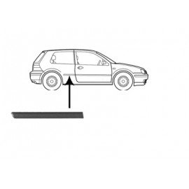 Moulure d'aile arrière droite couleur noire pour Volkswagen Golf 3 de nov 1997 à 2003 version 2/3 portes