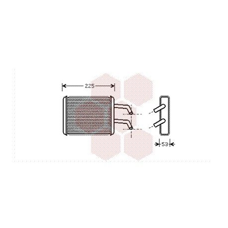 Radiateur chauffage pour Kia Pregio avec climatisation arrière de oct 1997 à 2004