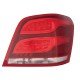 Feu arrière droit sans porte ampoule avec clignotant rouge et jaune, sans partie électrique pour Mercedes GLK X204 de 2012 à 201