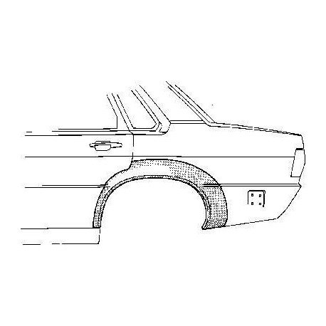 Arc d'aile arrière gauche pour Audi 80